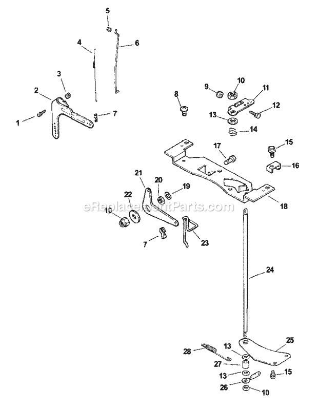 Cv740s-0015 Engine Controls Diagram and Parts List for M60-KH 53BB5BDX750-27HP-OHV Cub Cadet Lawn Tractor
